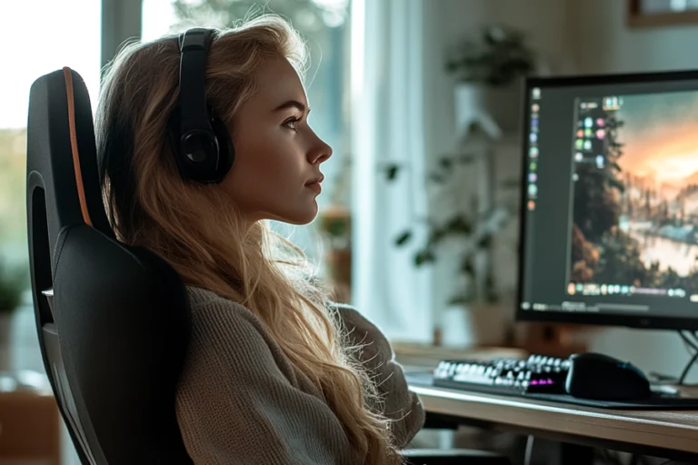 High-Back Gaming Chair with Arm Support